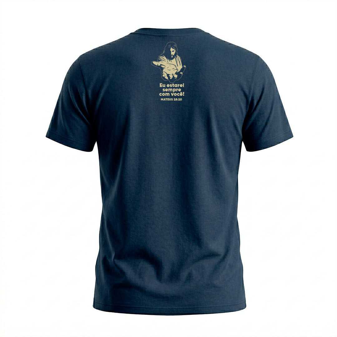 Camiseta Masculina Ele sabe meu nome Isaias 43 Coleção Versículos Bíblicos - Imagem 4