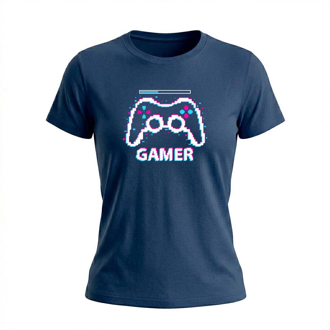Baby Look Feminina Gamer Glitch | Cultura Geek e Nostalgia - Imagem 5