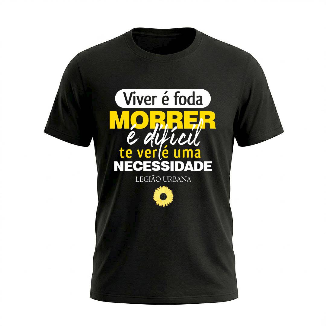 Camiseta Masculina Legião Urbana Te Ver É Uma Necessidade | Rock Nacional - Imagem 5