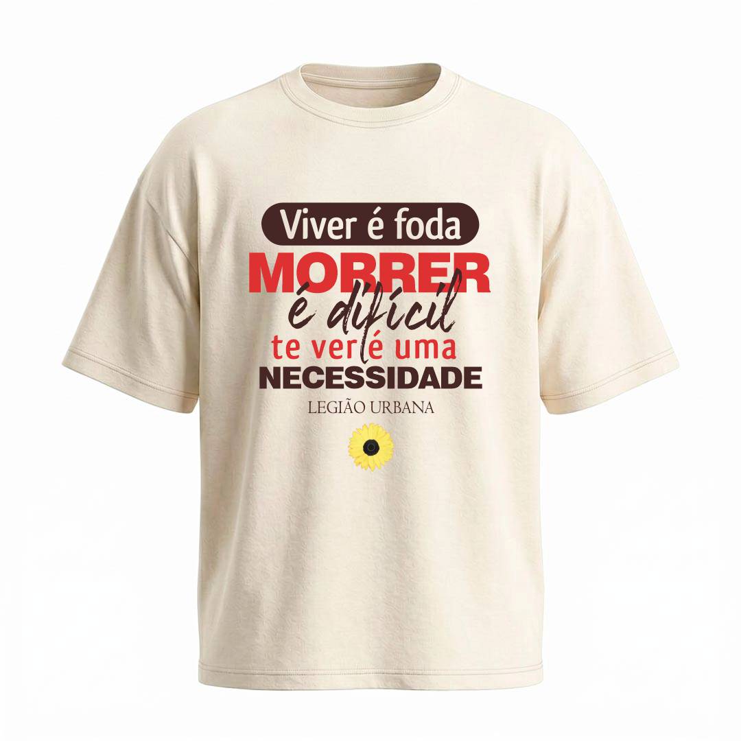 Camiseta Oversized Legião Urbana Te Ver É Uma Necessidade | Rock Nacional - Imagem 3