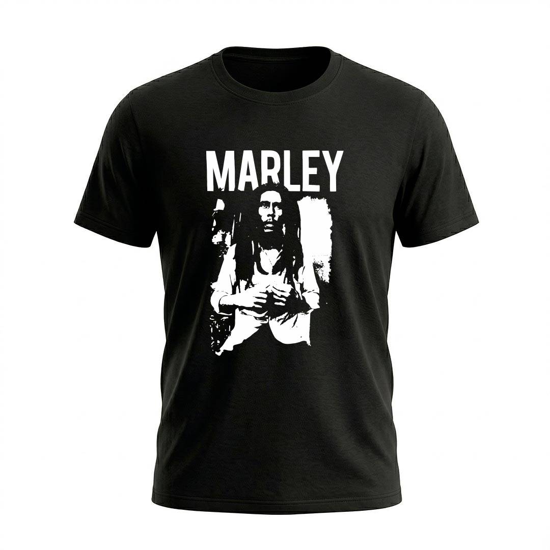 Camiseta Masculina Bob Marley Stencil | Reggae - Imagem 5