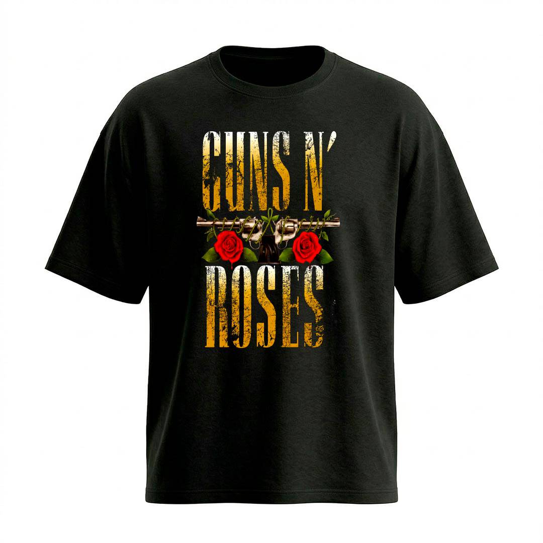 Camiseta Oversized Guns N' Roses Grunge | Hard Rock