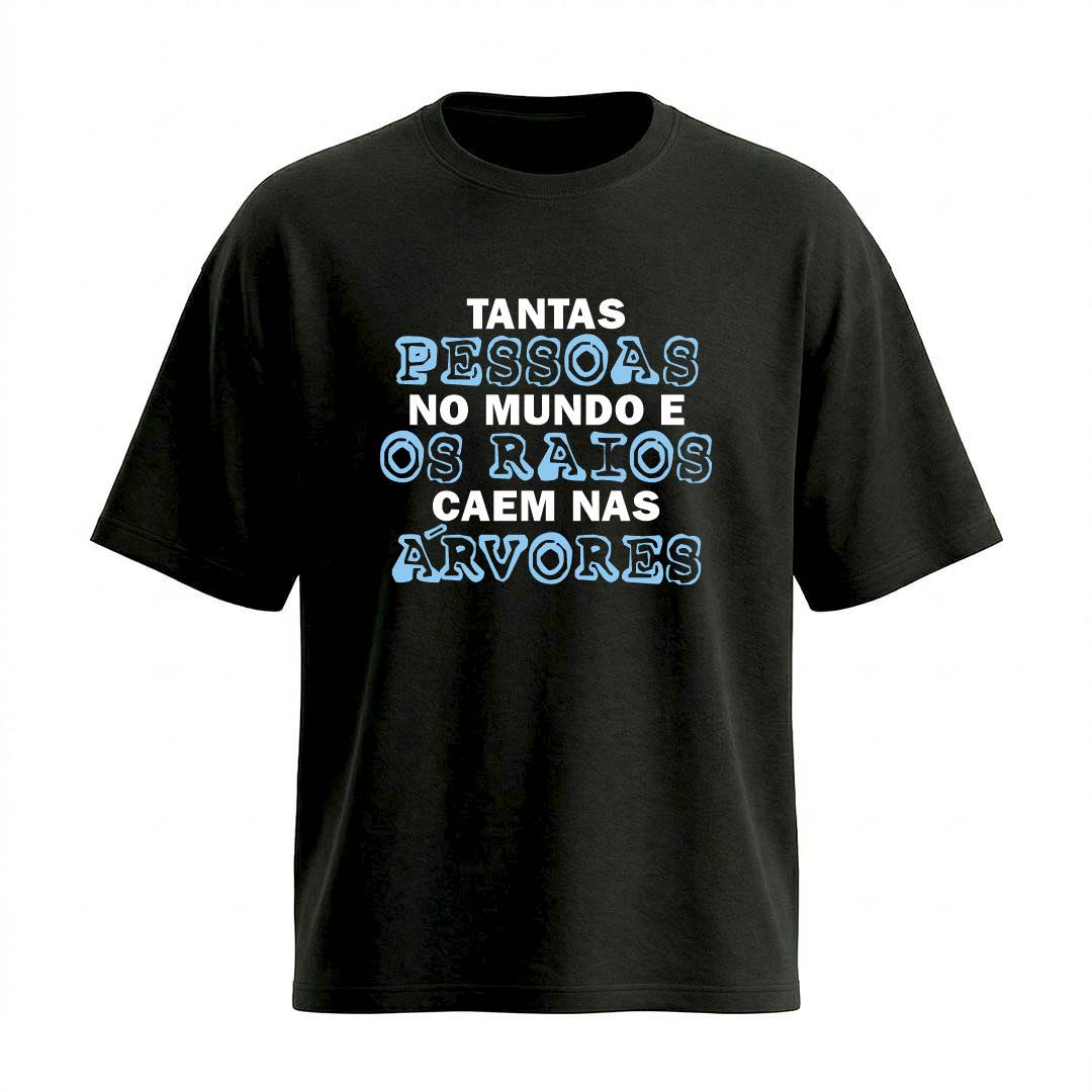 Camiseta Oversized Raios nas Árvores | Humor e Ironia