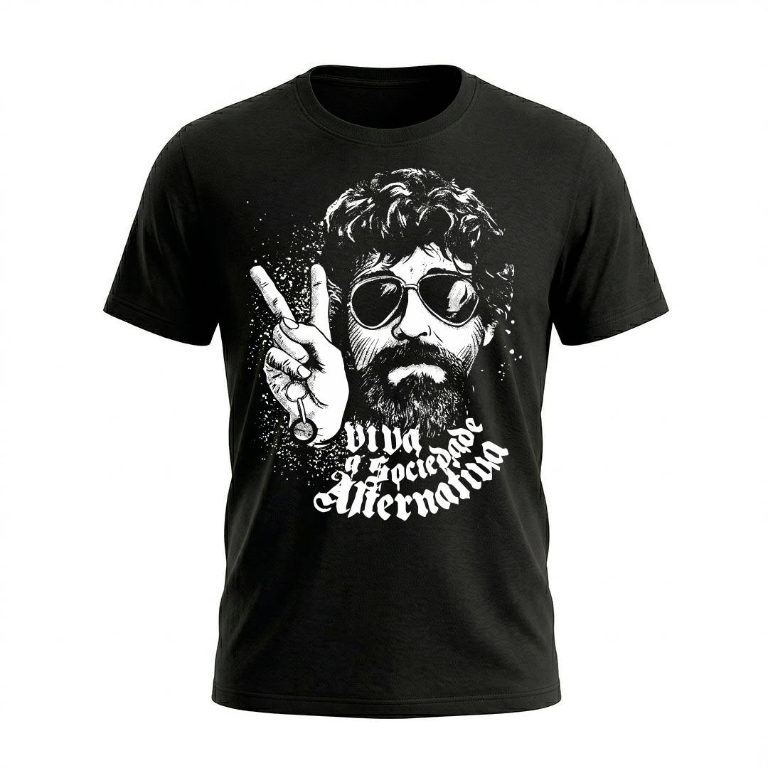 Camiseta Masculina Raul Seixas Sociedade Alternativa | Rock Nacional