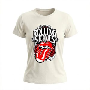 Baby Look Feminina Rolling Stones Língua Estilizada | Rock Internacional
