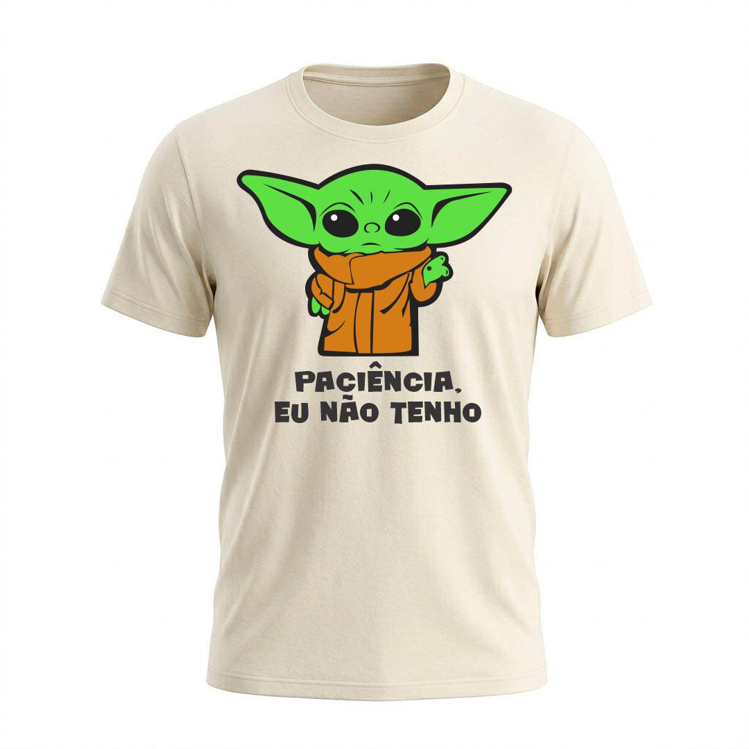 Camiseta Masculina Baby Yoda Paciência | Cultura Geek - Imagem 3
