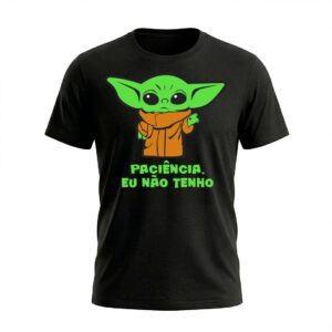 Camiseta Masculina Baby Yoda Paciência | Cultura Geek