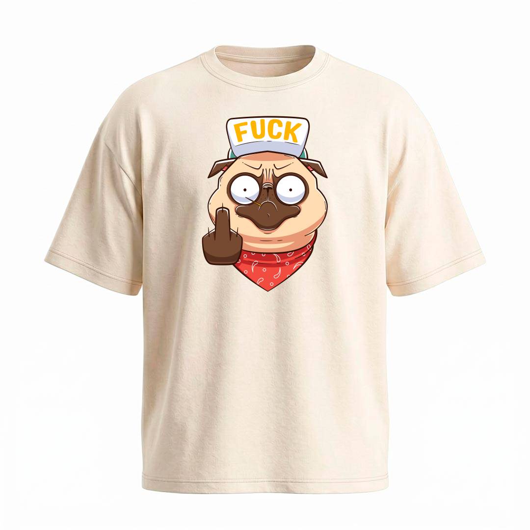 Camiseta Oversized Pug Zero Paciência | Humor e Irreverência - Imagem 3